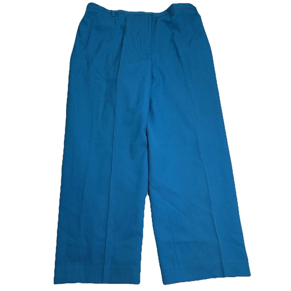 VTG Pendleton Pants Womens 14 Blue Virgin Wool Dress Office Career USA